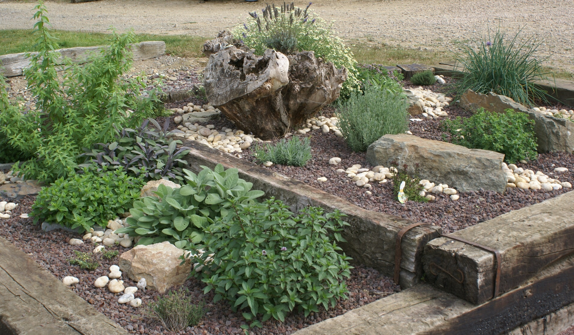 The herb garden at Eco-Gites of Lenault, a holiday cottage in Normandy
